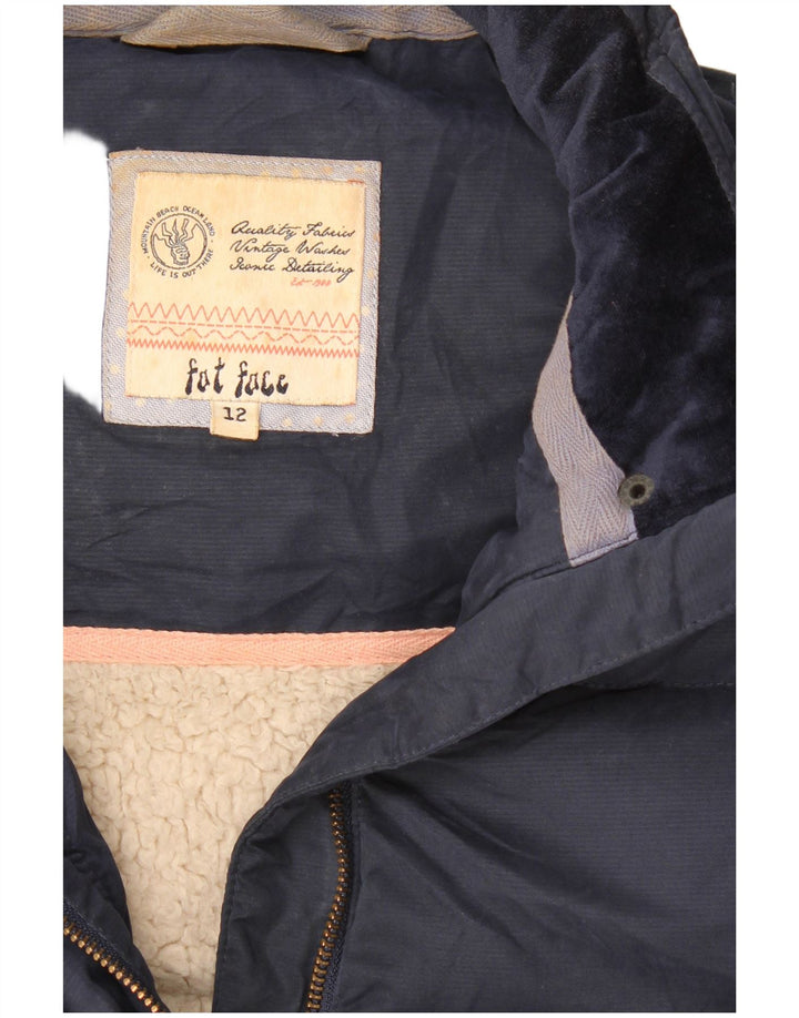 Fat Face Γυναικείο Sherpa padded Gilet UK 12 Medium Navy Blue Polyester