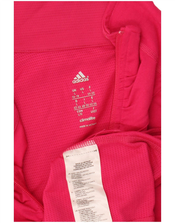 Γυναικεία φόρμα ADIDAS Climalite Pullover Top UK 16/18 Large Pink