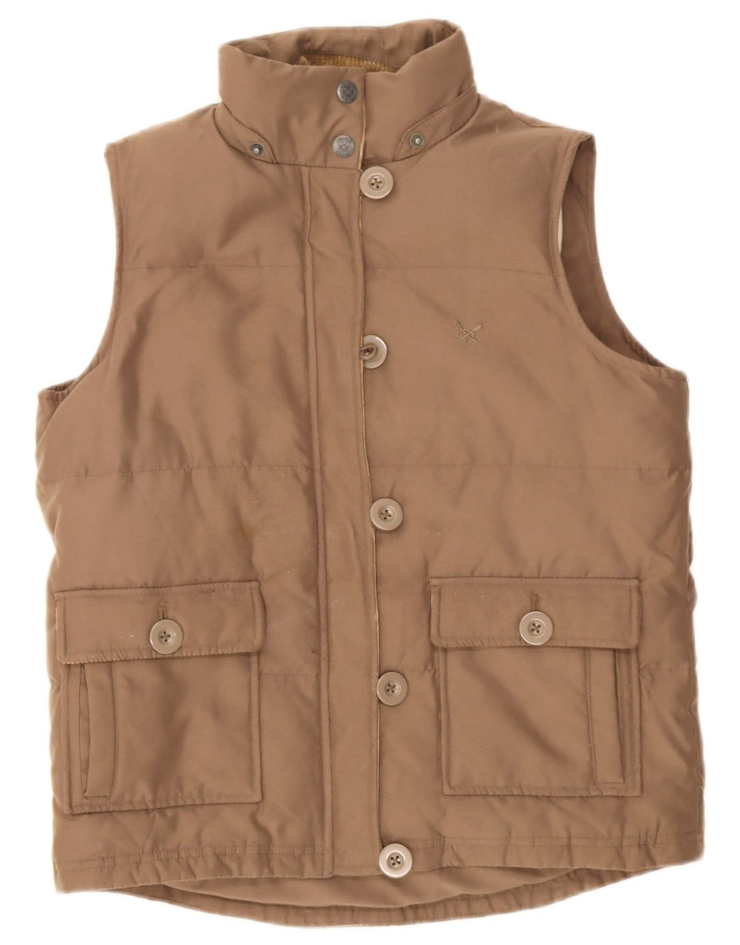 Crew Clothing Γυναικεία επένδυση Gilet UK 8 Μικρός καφέ πολυεστέρας