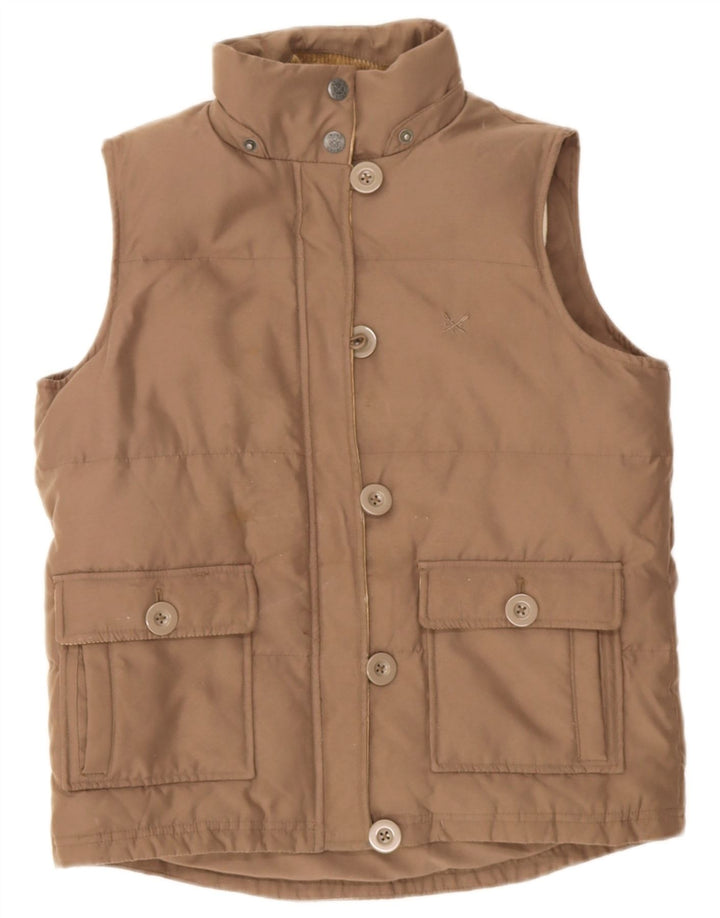 Crew Clothing Γυναικεία επένδυση Gilet UK 8 Μικρός καφέ πολυεστέρας