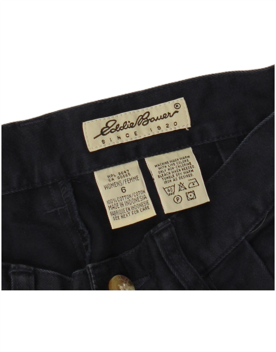 EDDIE BAUER Γυναικείο παντελόνι Chino US 6 Medium W26 L29 Navy Blue