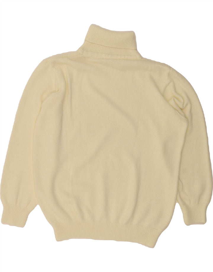 VINTAGE Womens Oversized Roll Neck Jumper Sweater UK 16 Large  Off White Vintage Vintage and Second-Hand Vintage from Messina Hembry 