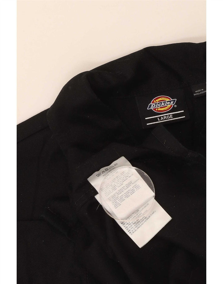 Dickies Γυναικείο κοντομάνικο πουκάμισο UK 16 μεγάλο μαύρο πολυεστέρα