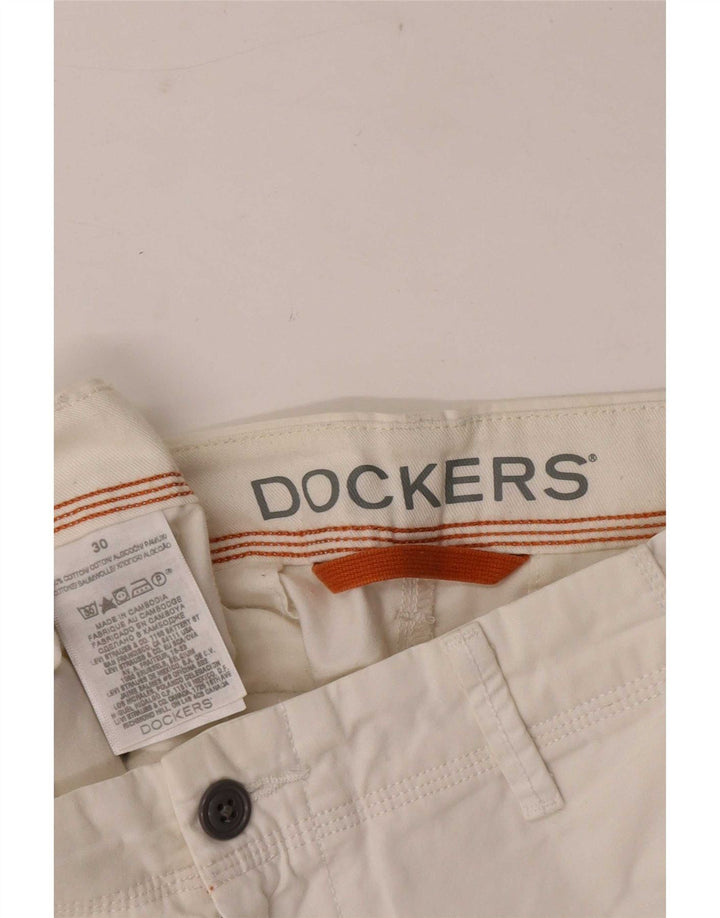 Dockers Ανδρικό σορτς Chino Μεσαίο W30 Λευκό βαμβακερό