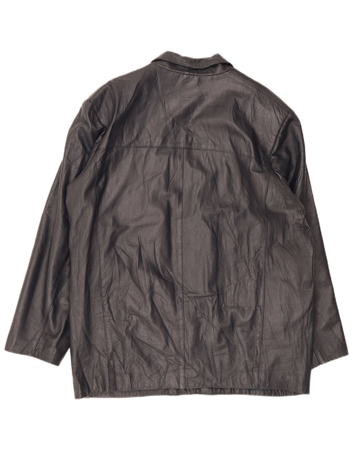 Kiros Ανδρικό Δερμάτινο Μπουφάν IT 54 2XL Navy Blue