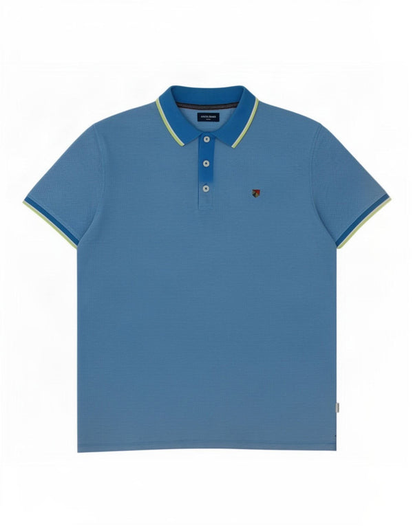 Jack & Jones Ανδρικό πουκάμισο πόλο XL Μπλε βαμβακερό