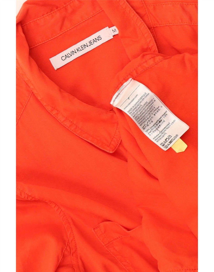 Calvin Klein Jeans Γυναικείο Πουκάμισο UK 14 Medium Orange Lyocell
