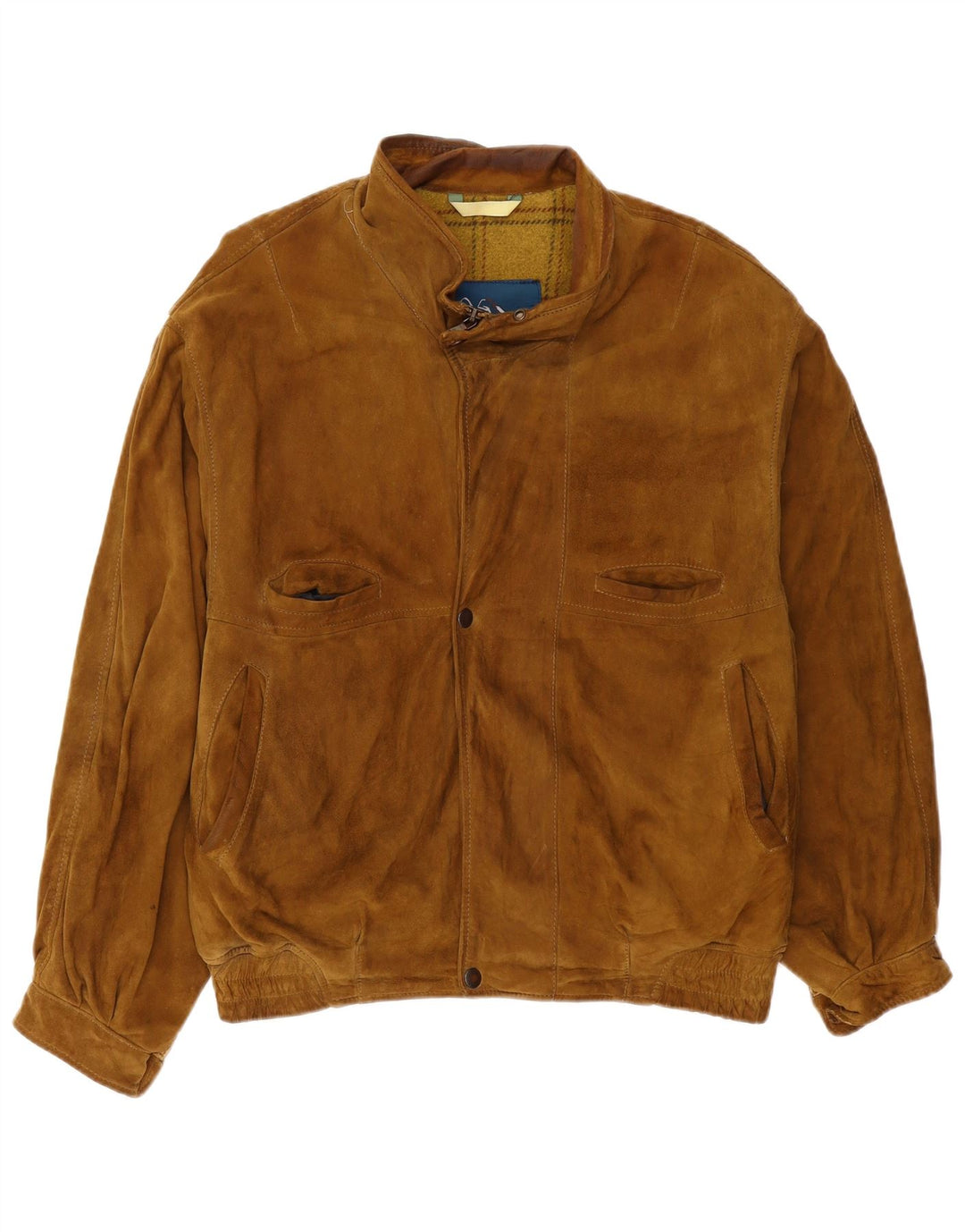 Vintage Ανδρικό Suede Bomber Jacket IT 52 XL Beige