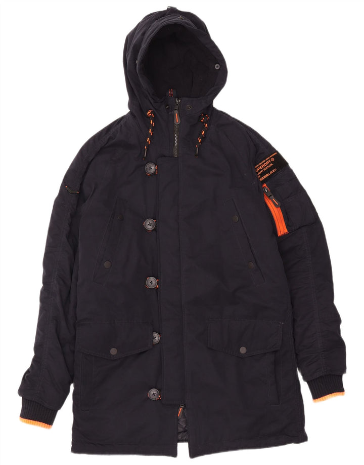 Ανδρικό μπουφάν Parka με κουκούλα Superdry UK 38 Medium Navy Blue Polyester