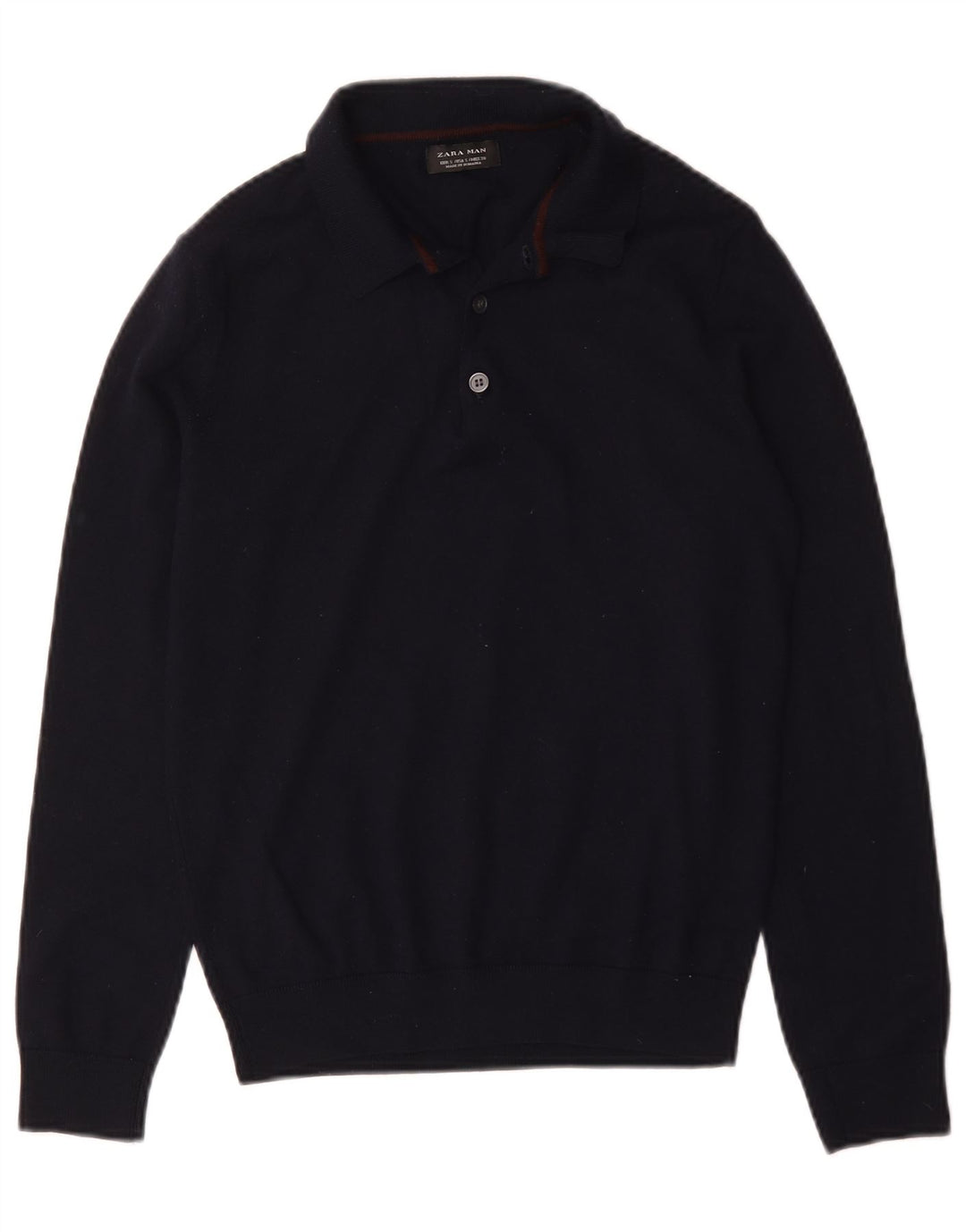 Zara Ανδρικό πουλόβερ Polo Neck Jumper Μικρό Navy Blue