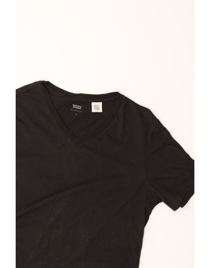 LEVI'S Womens T-Shirt Top UK 10 Small Black Cotton Vintage Levi's and Second-Hand Levi's from Messina Hembry 