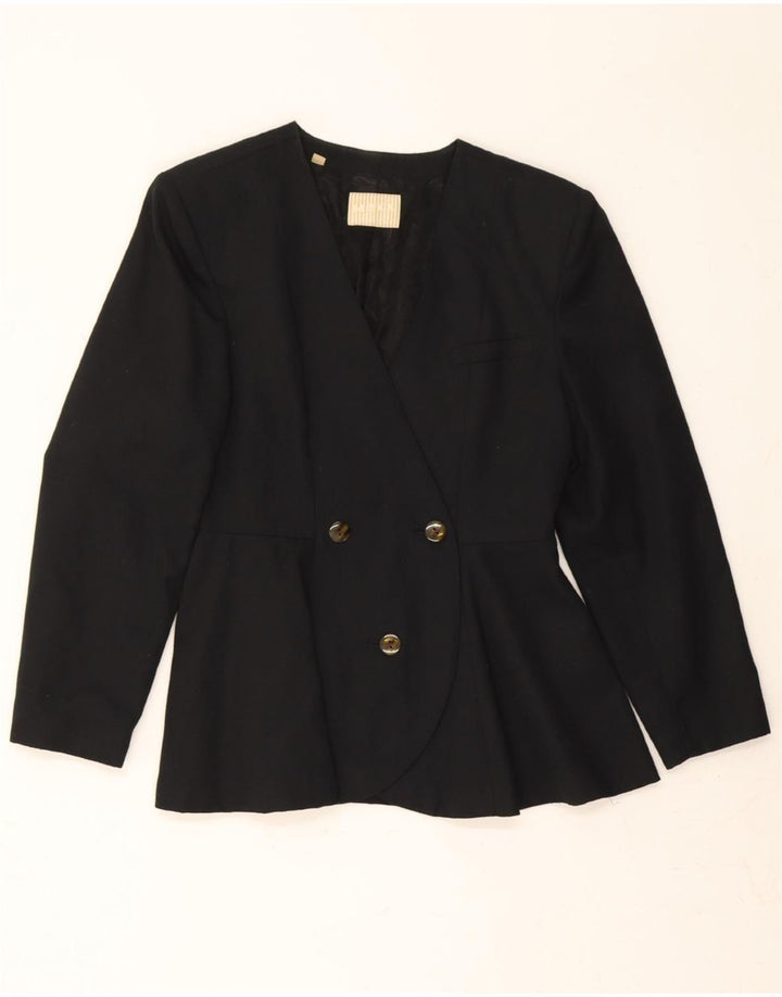 MEXX Womens Double Breasted Blazer Jacket EU 38 Medium Black Polyester Vintage Mexx and Second-Hand Mexx from Messina Hembry 