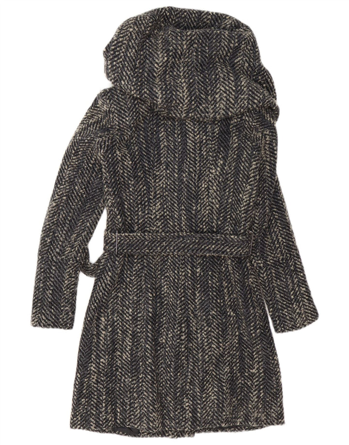 Zara Γυναικείο Πανωφόρι UK 6 XS Γκρι Πολυεστέρας Ψαροκόκκαλο