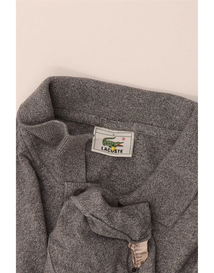 Ανδρικό μακρυμάνικο μπλουζάκι πόλο Lacoste, Μέγεθος 4, Μεσαίο γκρι βαμβακερό