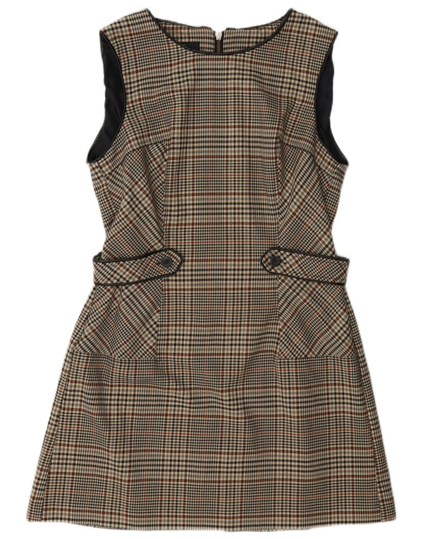 Επόμενο Γυναικείο Αμάνικο Φόρεμα A-Line UK 14 Medium Grey Houndstooth