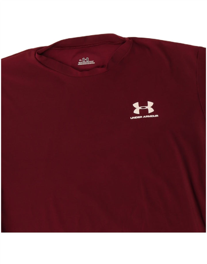 UNDER ARMOR Γυναικείο τοπ μακρυμάνικο UK 18 XL μπορντό πολυεστέρας
