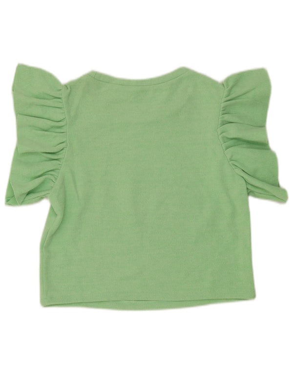 Zara Womens Crop Top UK 10 Small Green