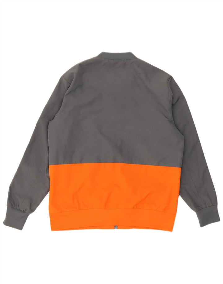 Adidas Ανδρικό Bomber Jacket UK 40 Large Grey Colourblock Polyester