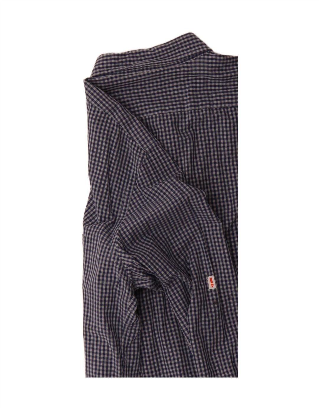 J. CREW Mens Shirt Large Navy Blue Gingham Cotton Vintage J. Crew and Second-Hand J. Crew from Messina Hembry 