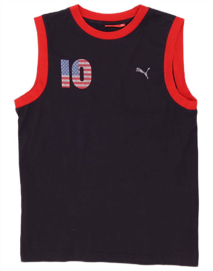 Ανδρικό Γραφικό Γιλέκο PUMA Μεγάλο Βαμβακερό Navy Blue
