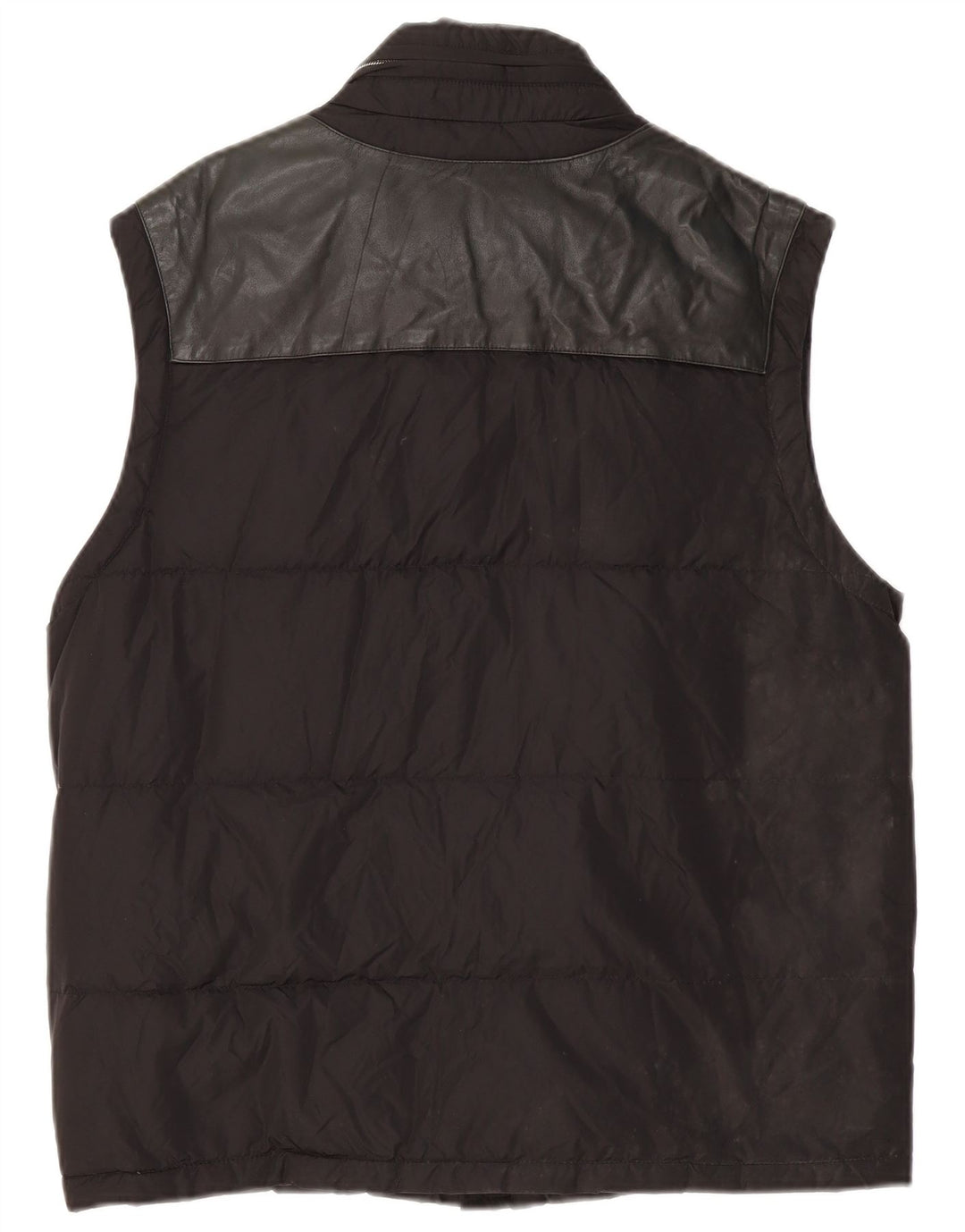 Μεγάλο μαύρο δέρμα Harmont & Blaine Ανδρικό padded Gilet UK 40