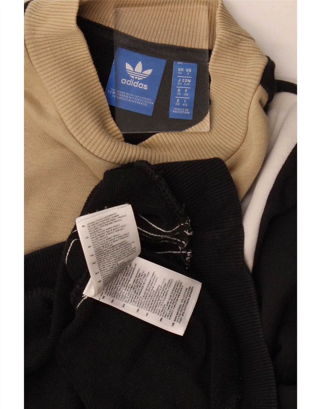 Γυναικείο φούτερ Adidas Oversized Jumper UK 10 Small Black Colourblock