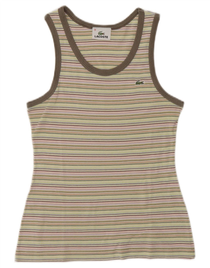 Γυναικείο Crop Γιλέκο Lacoste Top Size 38 Βαμβακερό μεσαίο πολύχρωμο ριγέ