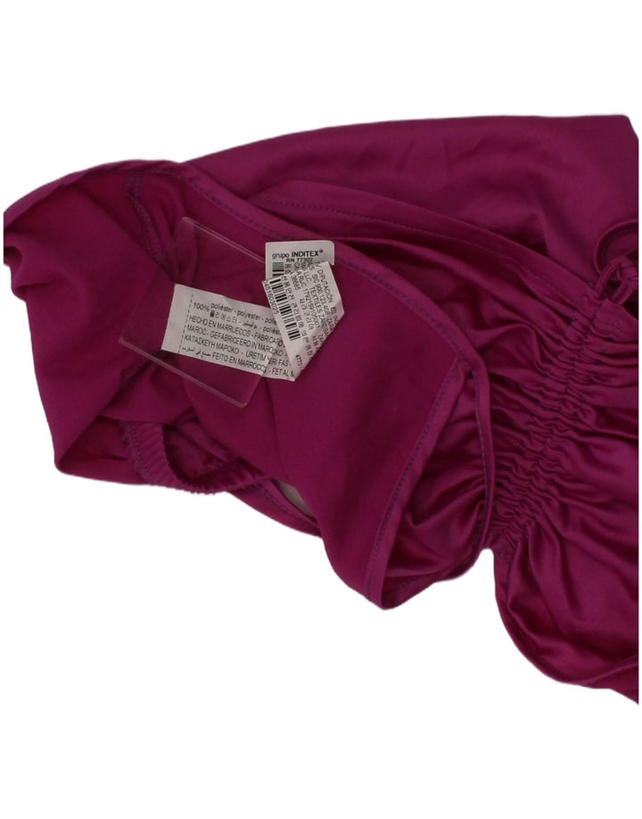 Zara Γυναικείο Crop Top Μικρό Μωβ Πολυεστέρας