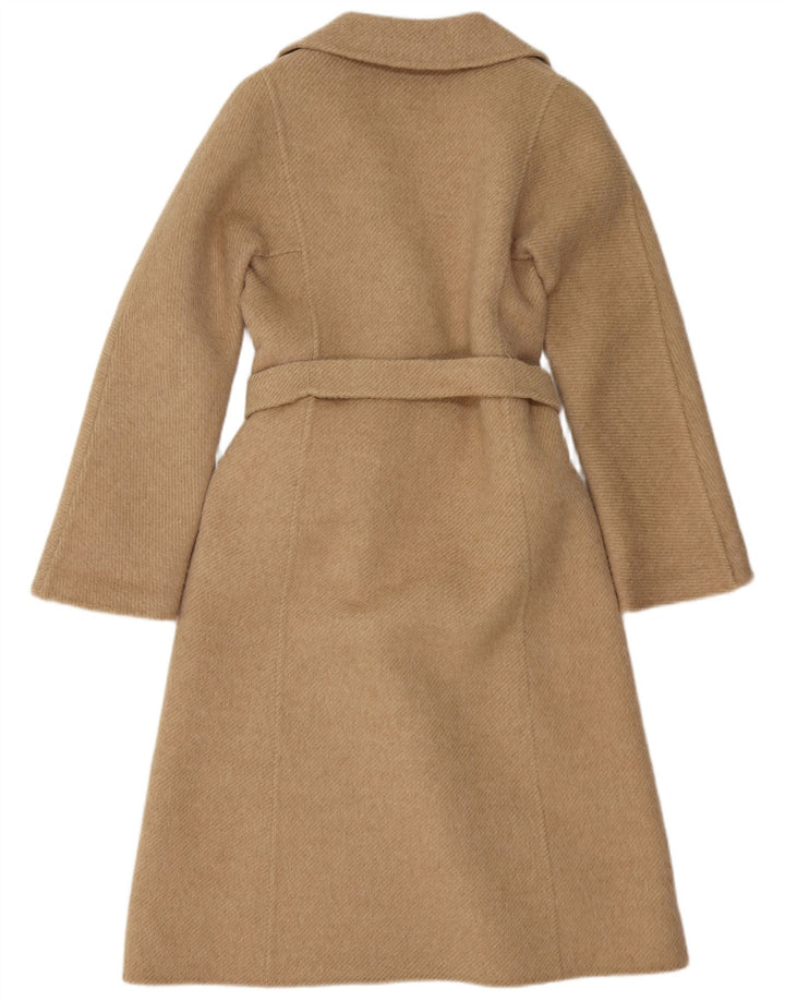 Vintage Γυναικείο Παλτό με διπλό στήθος IT 42 Μαλλί Alpaca Medium Beige