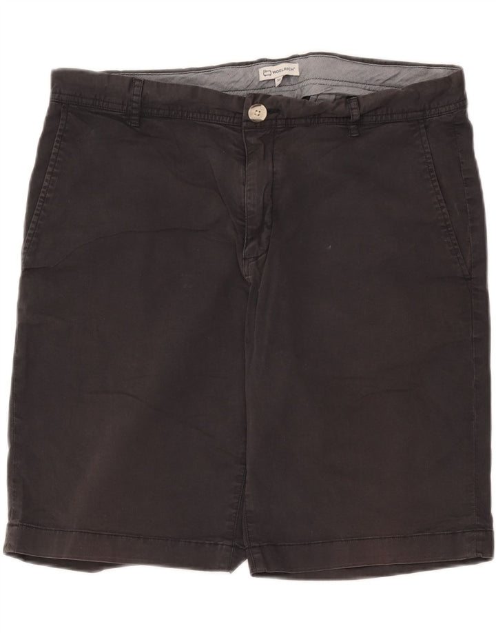 Ανδρικό σορτς chino Woolrich W36 μεγάλο μαύρο βαμβακερό