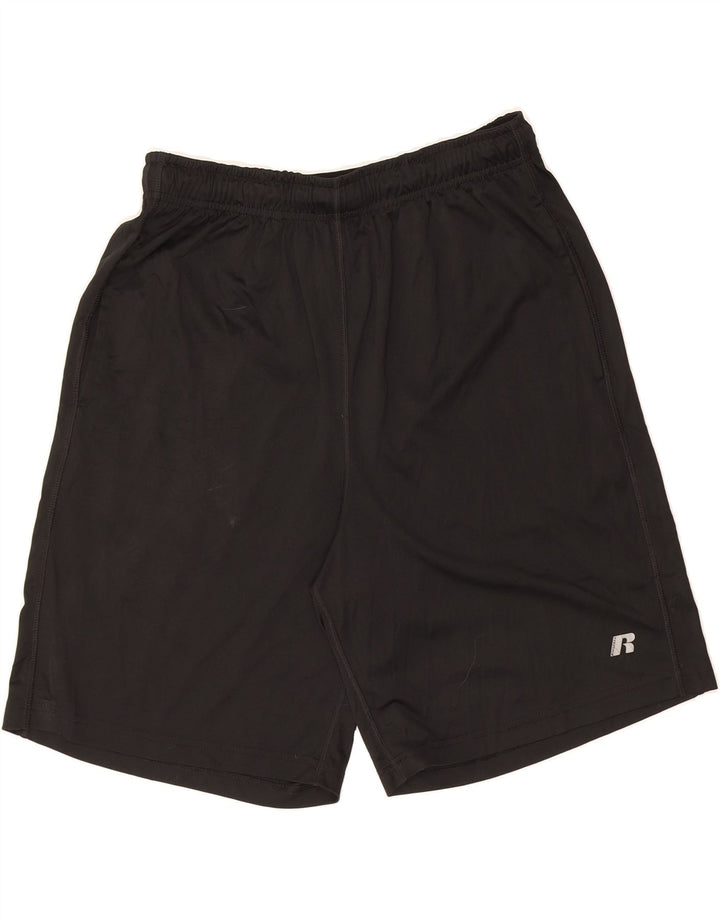 RUSSELL ATHLETIC Mens Dri-Power Sport Shorts Medium Black Polyester Vintage Russell Athletic and Second-Hand Russell Athletic from Messina Hembry 