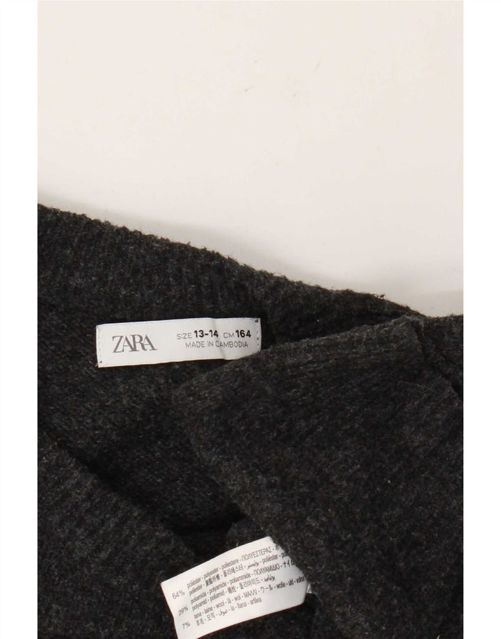 Πουλόβερ Zara Boys Crew Neck Jumper 13-14 Years Grey Polyester