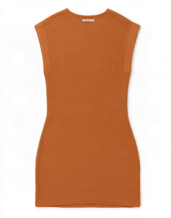Γυναικείο Αμάνικο Bodycon Φόρεμα Abercrombie & Fitch UK 14 Large Beige