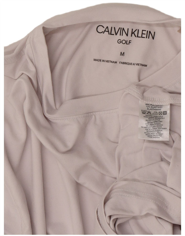 Ανδρικό μπλουζάκι γκολφ Calvin Klein Τοπ μεσαίο γκρι βαμβακερό