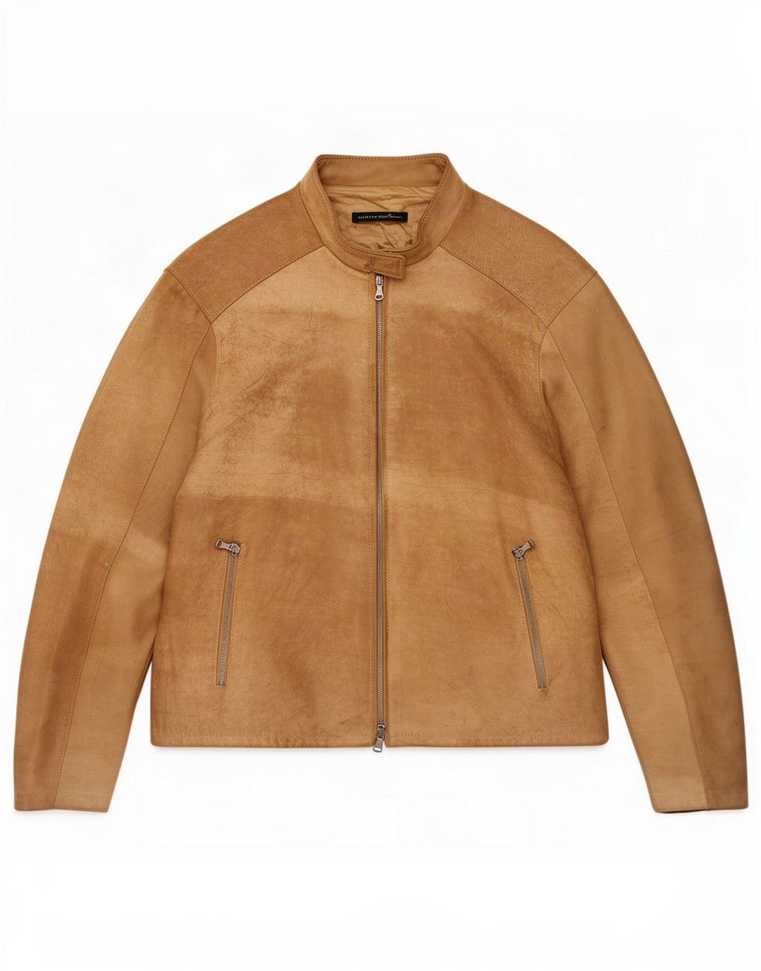 Vintage Ανδρικό Suede Jacket UK 40 Large Beige Leather