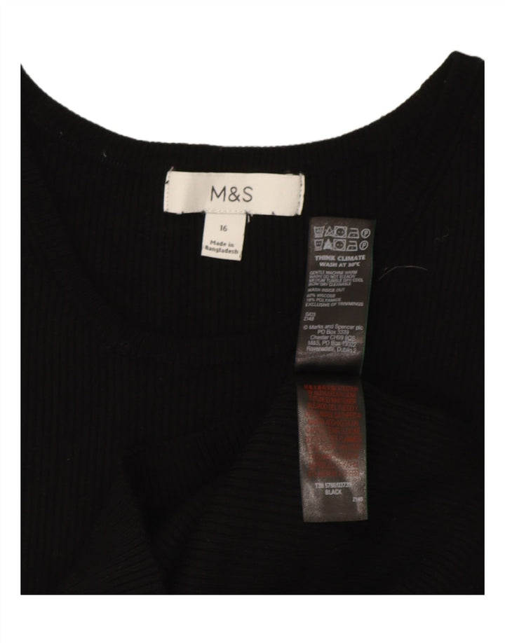 Marks & Spencer Γυναικείο Γιλέκο Τοπ UK 16 Μεγάλη μαύρη βισκόζη