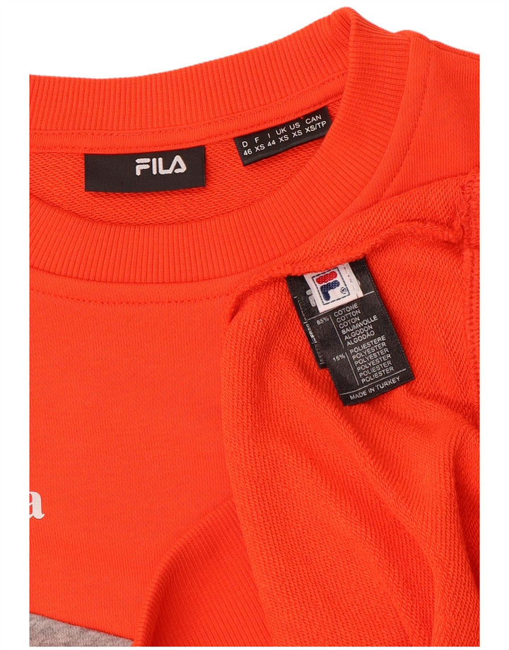 Ανδρικό γραφικό φούτερ FILA Jumper XS Orange Colourblock Cotton