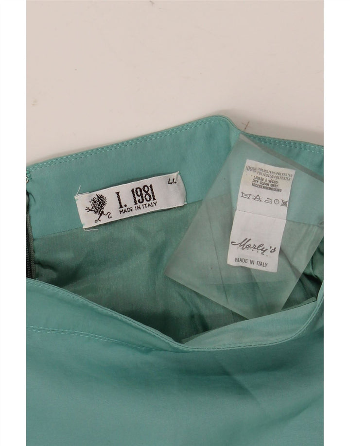 MARLY'S Γυναικεία Pencil Φούστα IT 44 Medium W28 Turquoise Polyester