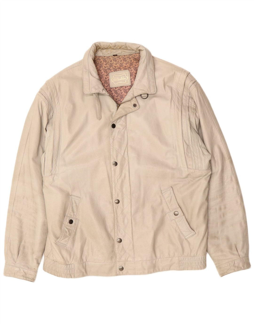 Vintage Ανδρικό Δερμάτινο Μπουφάν EU 54 2XL Γκρι Δερμάτινο