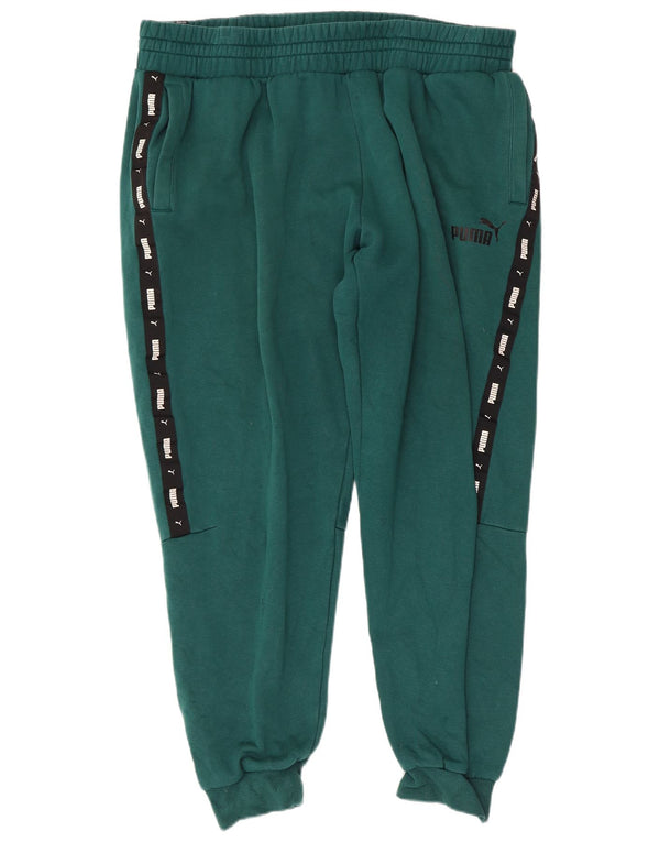 Ανδρική φόρμα αθλητικής γραφικής Puma Παντελόνι Joggers 2XL Πράσινο Colourblock Βαμβακερό