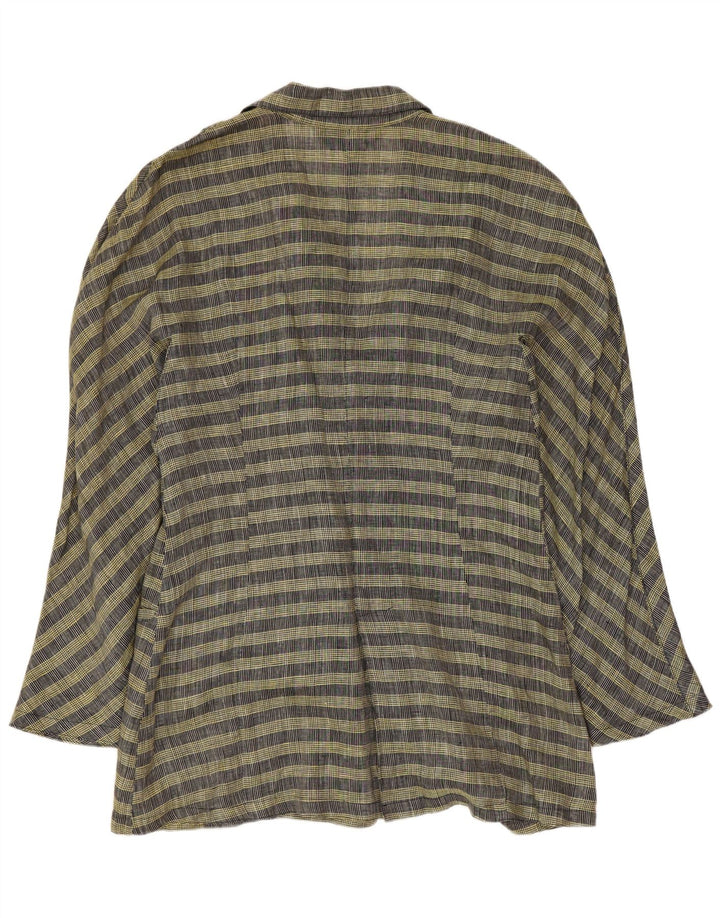 Κόμμα, Γυναικείο σακάκι με διπλό στήθος UK 14 Μεγάλο κίτρινο μαλλί