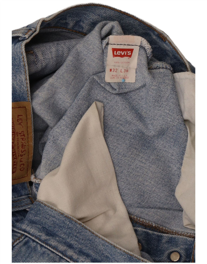 Levi's Mens 501 Straight Jeans W32 L27 Μπλε βαμβακερό