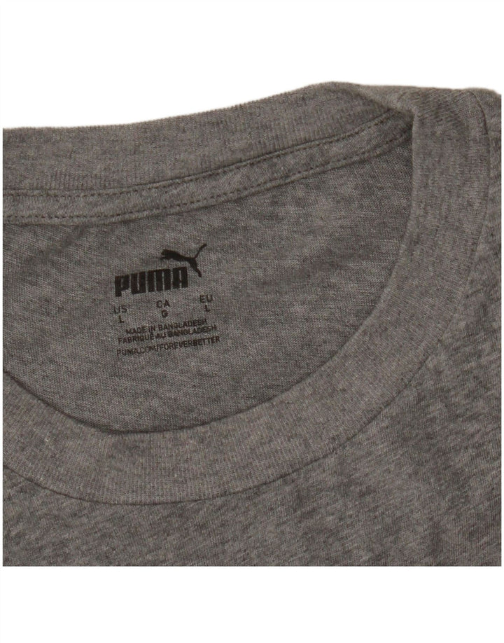 Ανδρικό γραφικό μπλουζάκι PUMA Top Large Grey