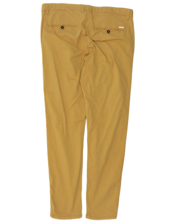 Zara Ανδρικό Slim παντελόνι Chino EU 46 XL W36 L32 Κίτρινο βαμβακερό