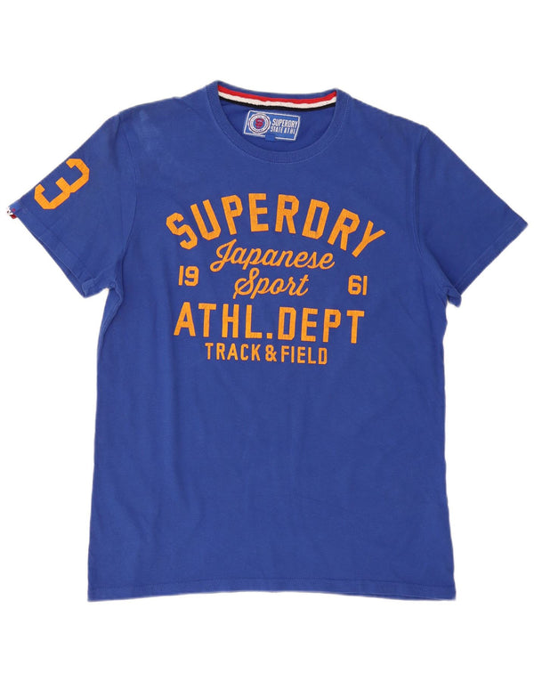 Ανδρικό γραφικό μπλουζάκι SUPERDRY Top 2XL Μπλε βαμβακερό