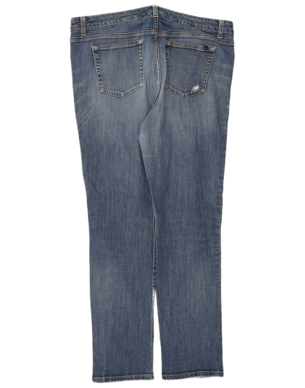 Tommy Hilfiger Womens Distressed Slim Jeans W36 L31 Blue Cotton