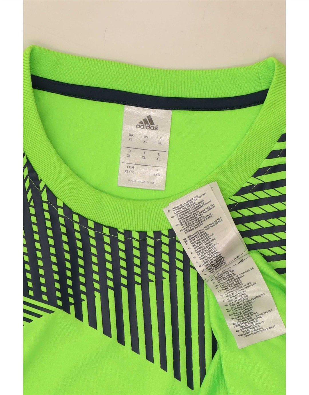 Ανδρικό T-Shirt Adidas Top XL Πράσινο γεωμετρικό πολυεστέρα