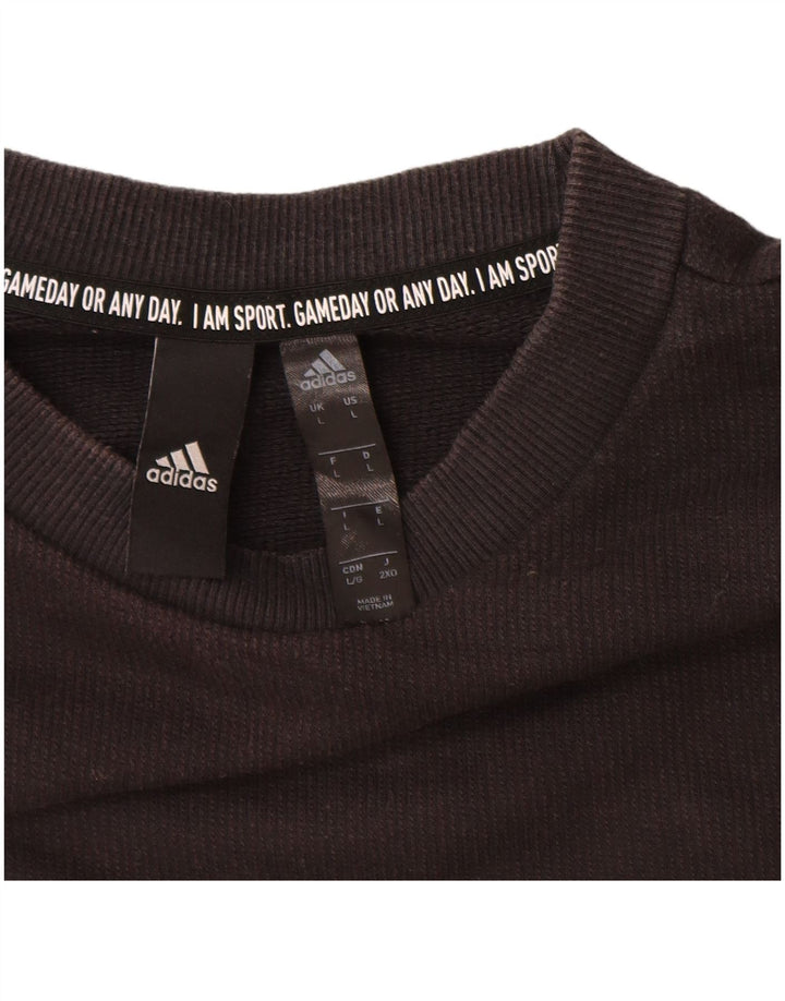 Ανδρικό φούτερ ADIDAS Jumper μεγάλο μαύρο βαμβακερό