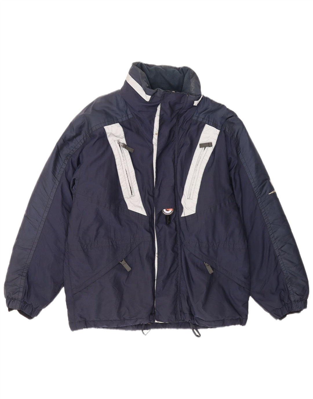 Μπουφάν Belfe & Mens Ski IT 48 Medium Navy Blue Colorblock Polyamide