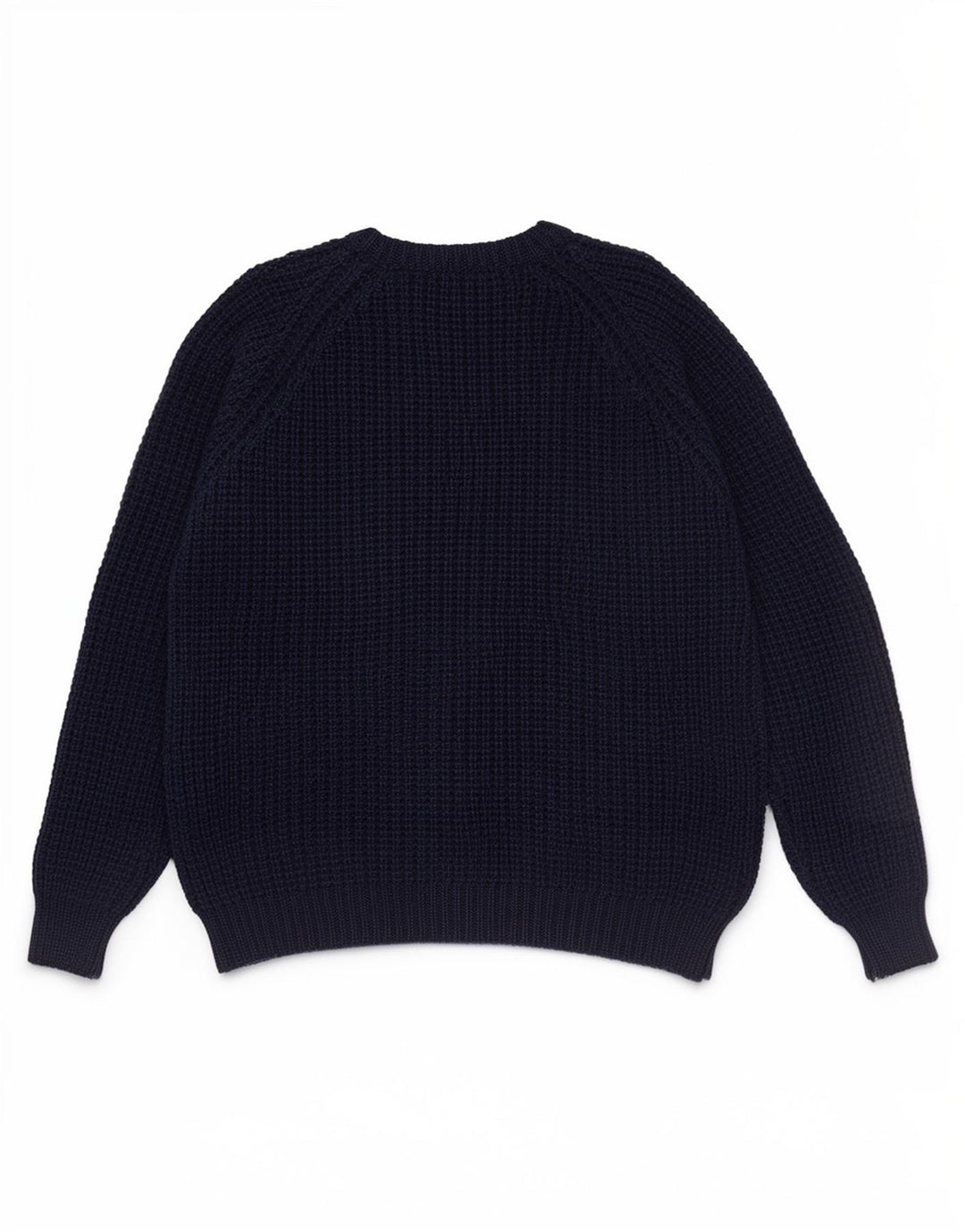 Ανδρικό πουλόβερ με λαιμόκοψη Aran Crafts με μεσαίο μπλε μαλλί